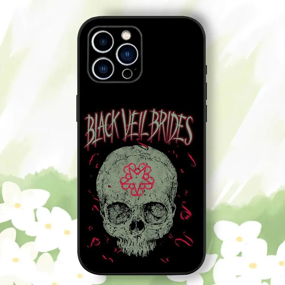 حافظة هاتف Andy Biersack Veil Brides BVB لهاتف iPhone 16,15,14,13,12,11 Plus، Pro Max، XS، X، XR، SE، Mini، 8، 7، غطاء أسود من السيليكون الناعم