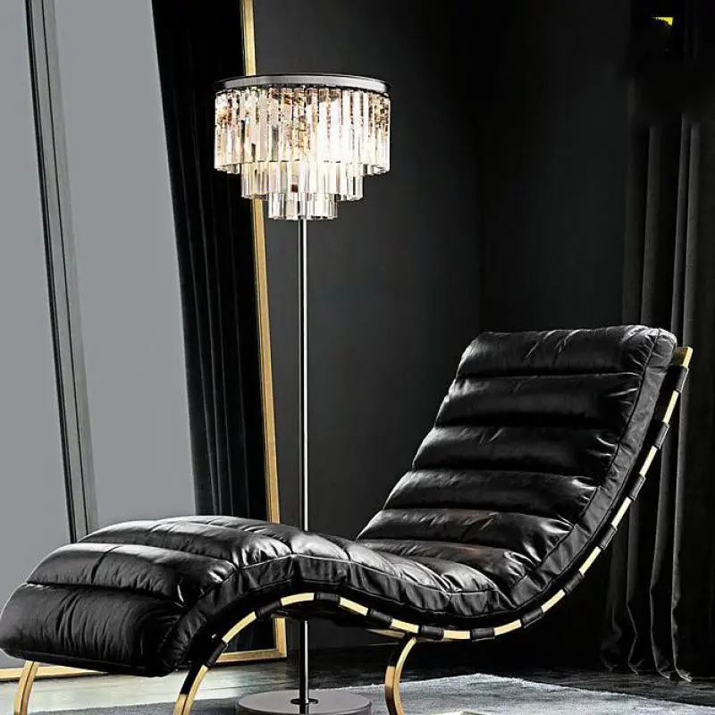 

Vintage silver led Crystal Floor Light study table desk lamp Bedroom Living Room Standing Lamp E14 110-240V Home office lighting