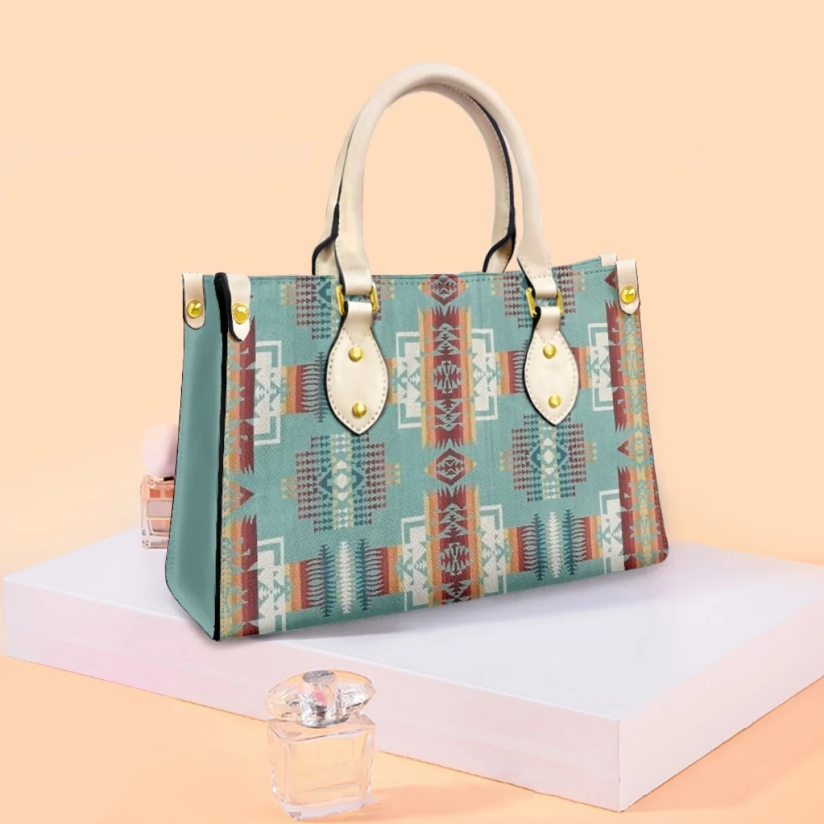 FORUDESIGNS Fashion New Retro Ladies' Party Handbag Aztec Southwest Turquoise Evening Bags Female Make-Up Popular Hand Bag