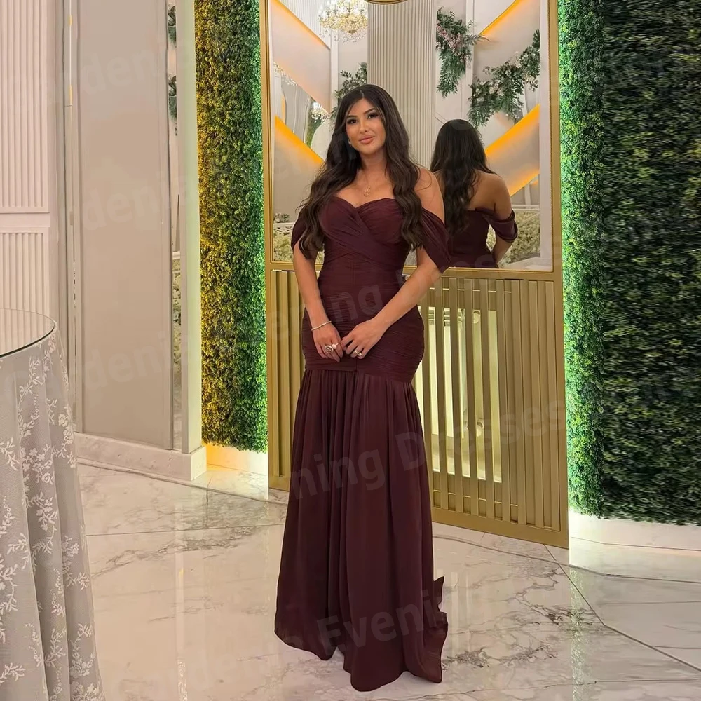 Affascinante sirena abiti da sera da donna con spalle scoperte abiti da ballo abiti para mujer festa formale personalizzata Robe De Soirée