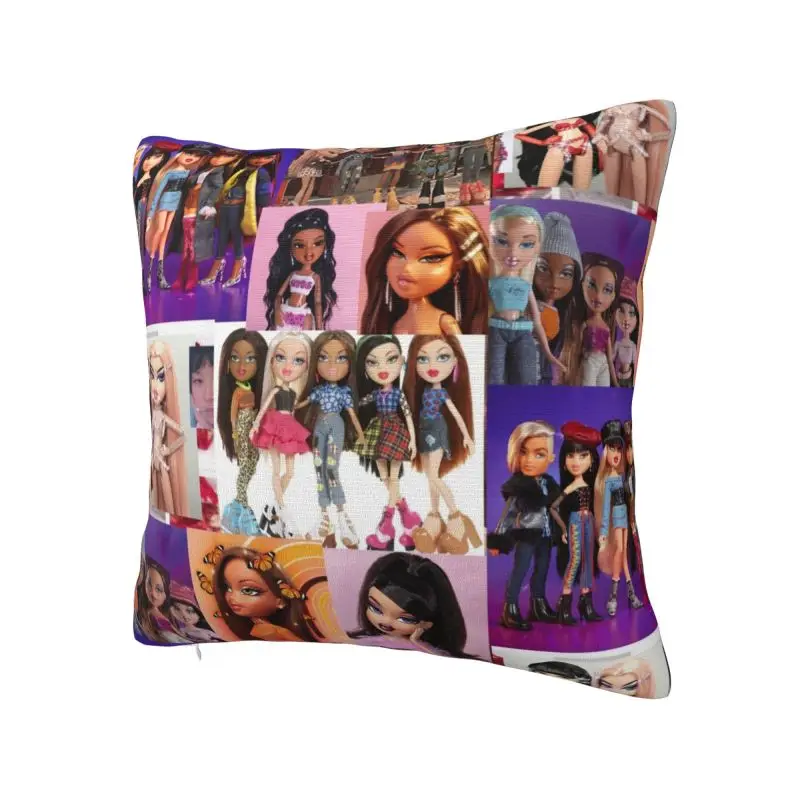 Bratzs Doll Square Pillow Case Decoration Tv Movie Cartoon Cushions Throw Pillow for Sofa Double-sided Printing