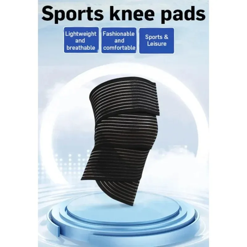 1PC Extra Long Elastic Knee Wrap Bandage Compression Brace Support for Leg Ligaments Stabilizing Squat Basketball Running
