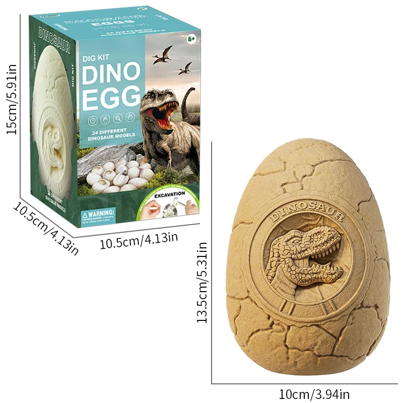 Emoufs de dinosaure faits à la main pour enfants, jouet de bricolage, boîte ennemi, puzzle de trésors de terre, fossiles d'archéologie, garçons et filles