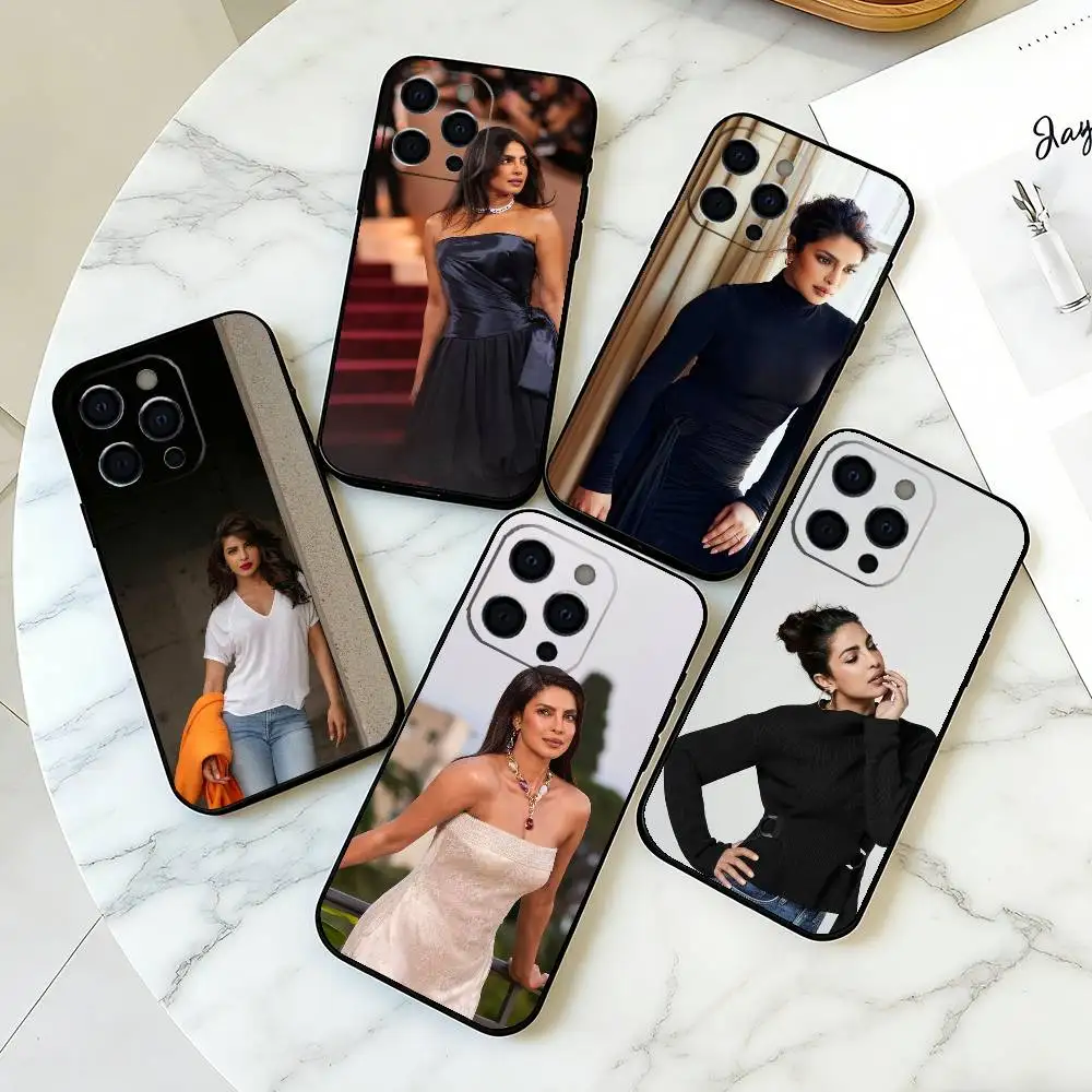 

I-Indian goddess P-Priyanka C-Chopra Phone Case For iPhone 17, 16,15,14,13,12,11 Plus,Pro Max, Others Soft Black Cover