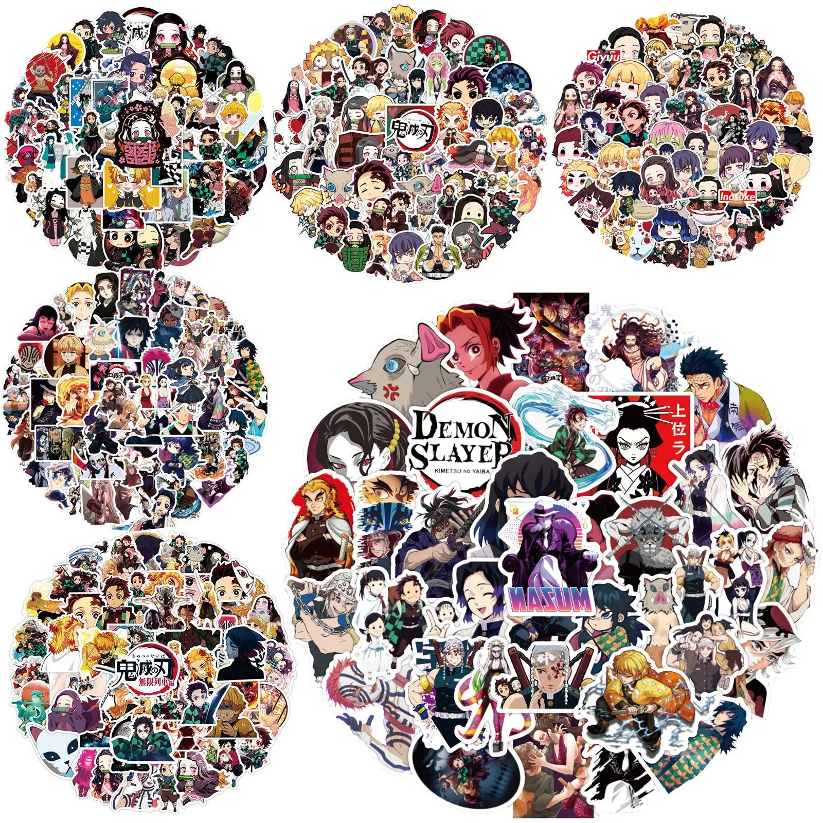50pcs Various Demon Slayer Anime Stickers Waterproof Phone Case Kawaii Sticker Pack Cute Laptop Skin Aesthetic Sticker