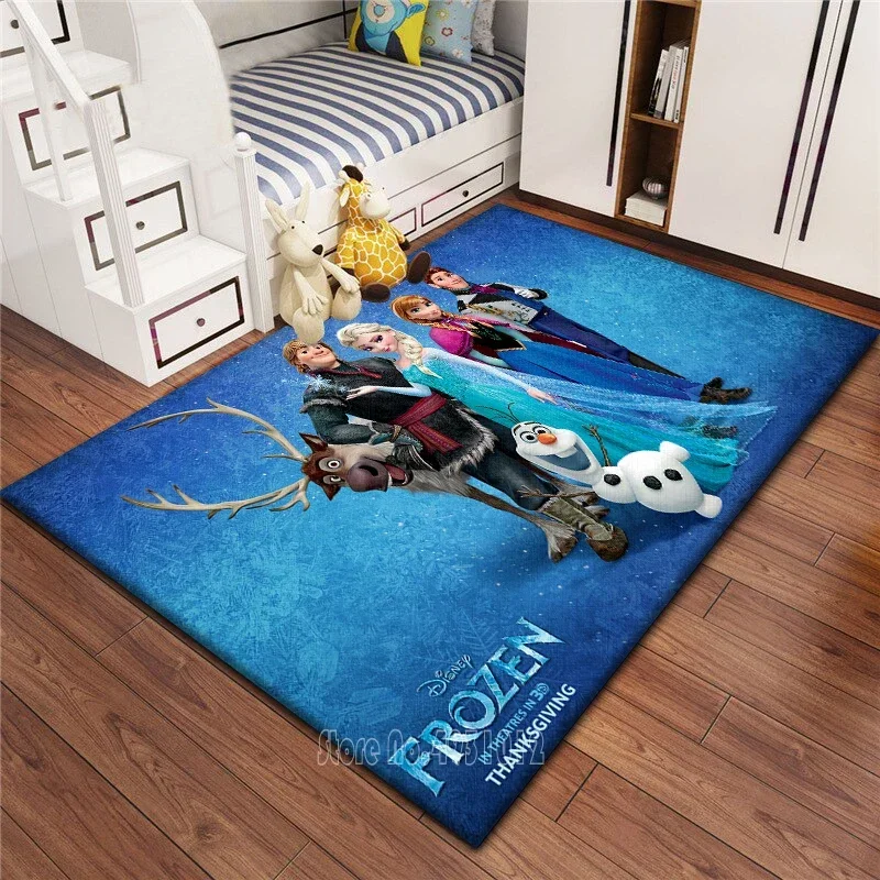 

Frozen Elsa Princess Friends Rug Carpets 120x160cm Decor for Living Room Children's Bedroom Sofa Bathroom Kids Floor Mat