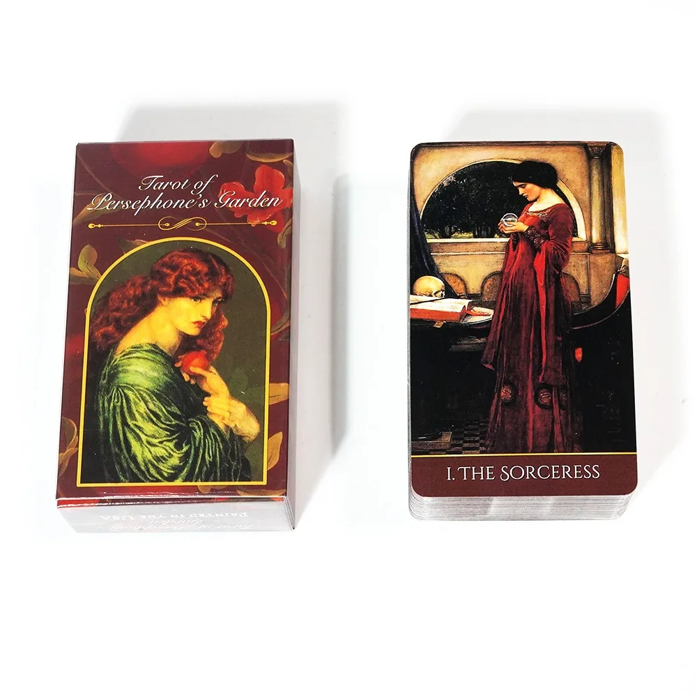 Tarot del jardín de Persephone de 10,3x6 Cm, una baraja de Tarot de Bellas Artes dedicada a la Reina del Inframundo, cartas de Tarot RWS 78