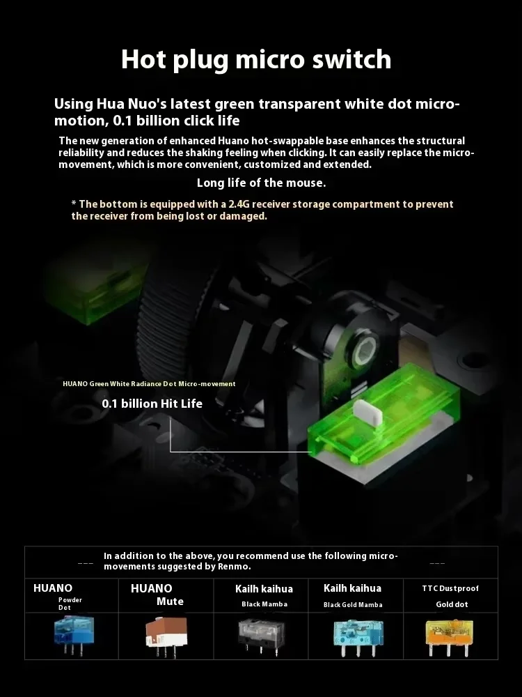 Rawm Sa-Sh01 Pro ماوس لاسلكي 8k ثلاثة وضع Paw3950 الاستشعار الألعاب ماوس خفيف الوزن منخفض تأخير Fps ألعاب الكمبيوتر اكسسوارات الهدايا