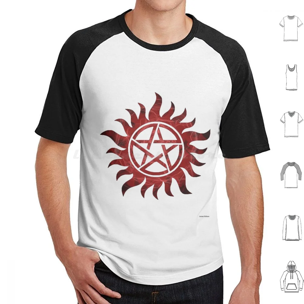 Supernatural 3 T Shirt 6xl Cotton Cool Tee Supernatural Dean Sam Castiel Demon Sigil Tattoo Ward Angel Emblem Crest