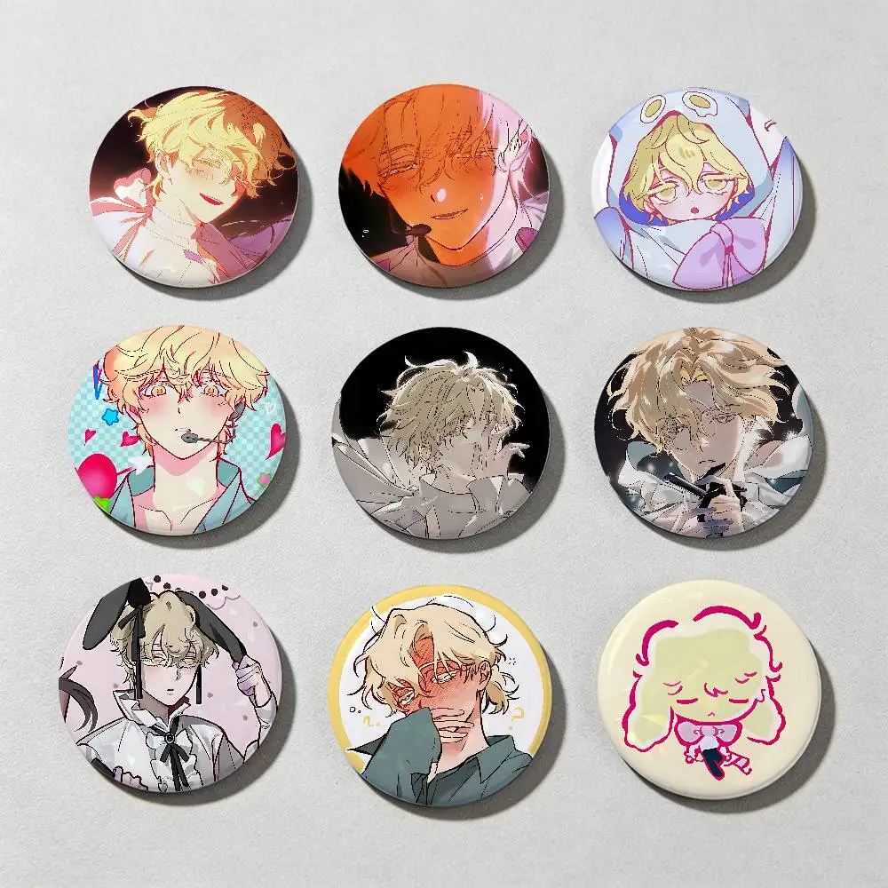 Luka A-Alien S-Stage Laser diamond texture Button Pins Tinplate Brooches Cartoon Creative Badge Backpack Clothes Decor