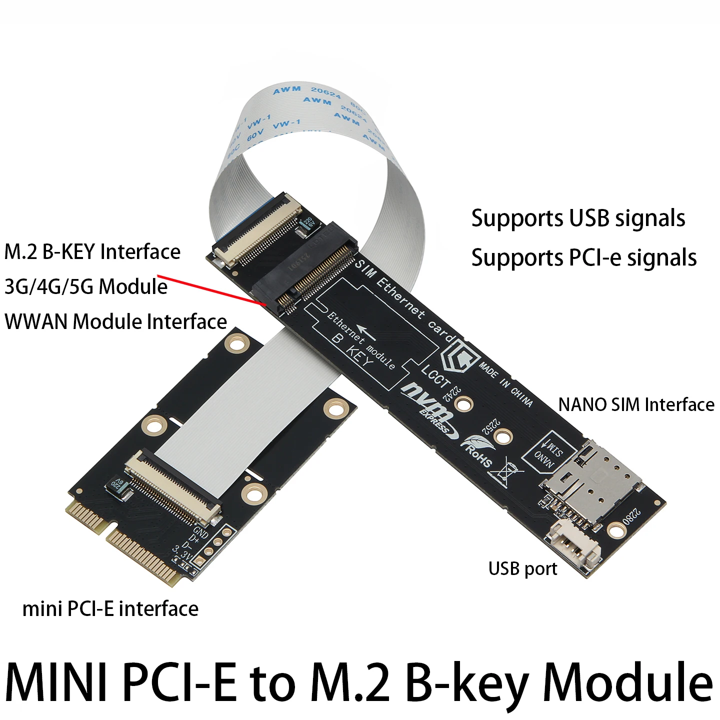 Mini PCI-E To M.2 B…