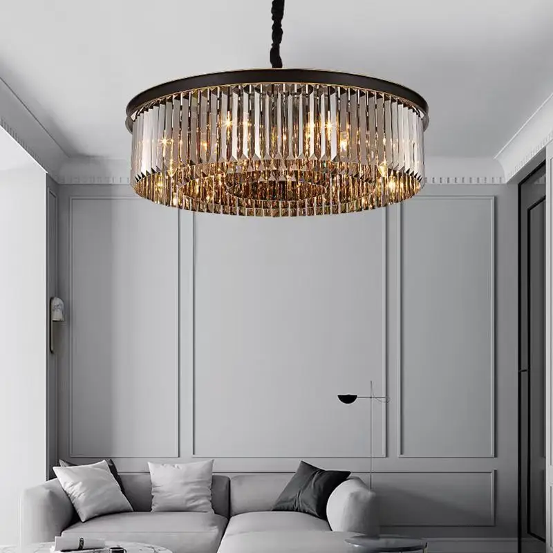 Creative American Nordic Lamps In The Study Bedroom Household Simple Crystal Living Room Pendant Lamp Set Dining Room Lamps
