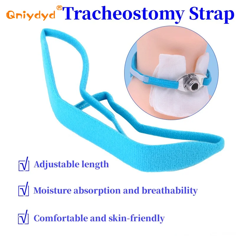 1pc Adjustable Tracheostomy Tube Holder Medical Comfortable Tracheal  Ultra-soft Fixation Tracheotomy Tube Strap Belt