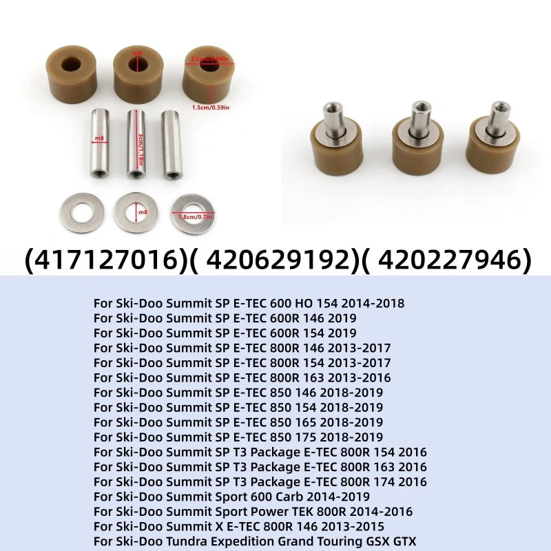 Secondary Clutch Roller Kit With Upgrade Pins For Can-Am Ski-Doo Snowmobile, QRS Driven Clutch Rollers Replacement Parts