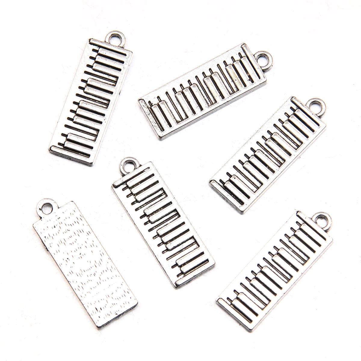 20PCS 26 Styles Mixed Alloy Note Saxophone Guitar Piano Microphon Charms For Jewelry Making DIY Handmade Music Equipment Pendant