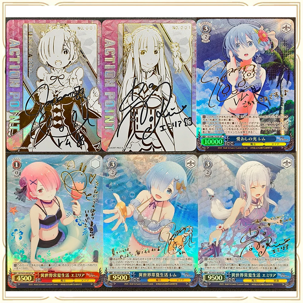 

Аниме Weiss Schwarz DIY ACG Rem Ram Emiria настольная игра для мальчиков Премиум сменная вспышка Коллекционная карта Рождественский подарок на день рождения