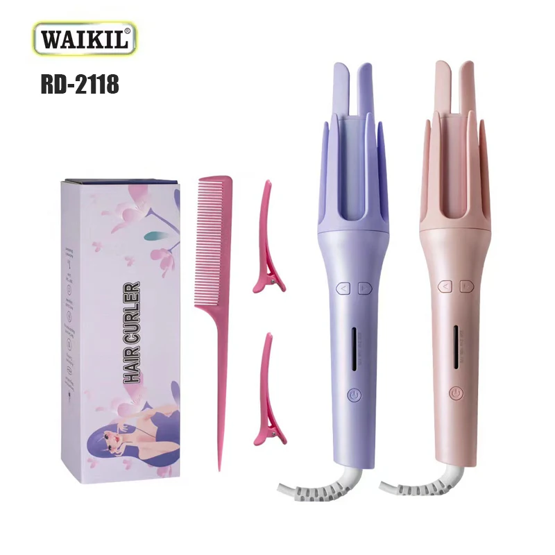 

WAIKIL's professional women's electric curler with multifunctional automatic curler plug-in style temperature adjustable curler