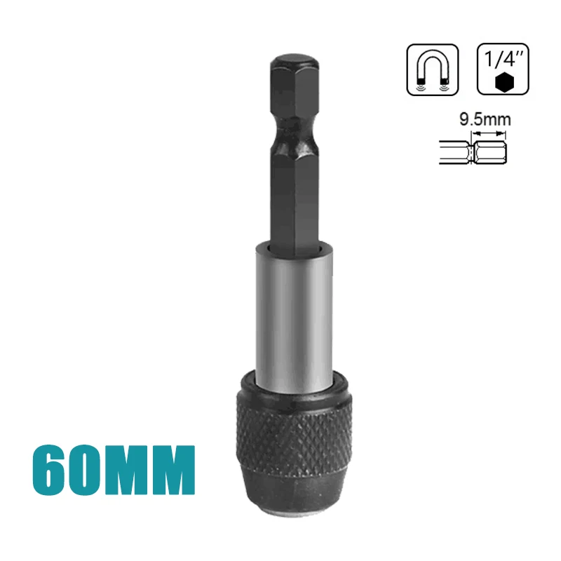 MAKITA Hexagonal Helix Shrinkable Batch Head 6.35mm Super Magnetic Fasten Durable Screwdriver Bits Power Tools Accessories