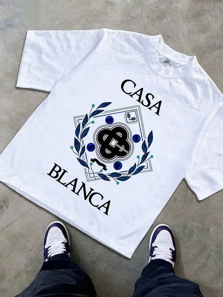 Tween Boy Cotten Clothes,Y2K-Inspired Letter Print T-Shirt - Casual Crew Neck, Short Sleeve, Machine Washable - Perfect For Spri