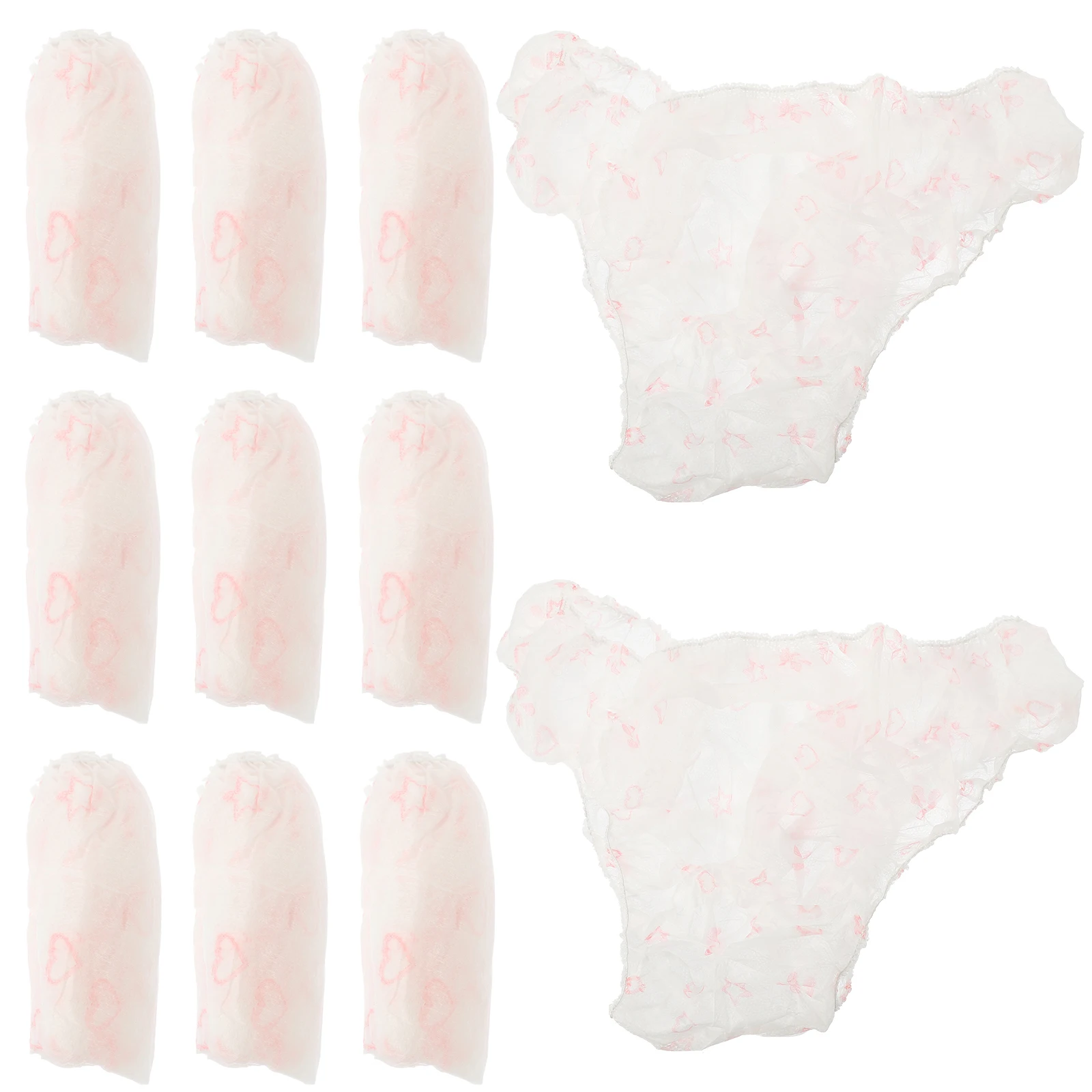 

20 pcs Disposable Maternity Pants Non Woven Fabric Breathable Moisture Absorbing Period Briefs High Waist Underwear Women