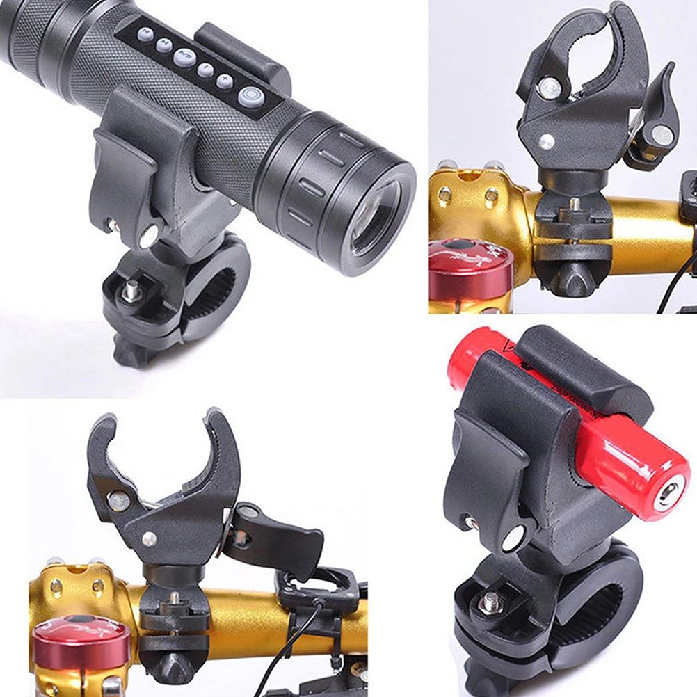 

Bike Torch Stand Clip Durable Plastic Flashlight Rack Easy Install Convenient Light Bracket for Bike Torch Stand