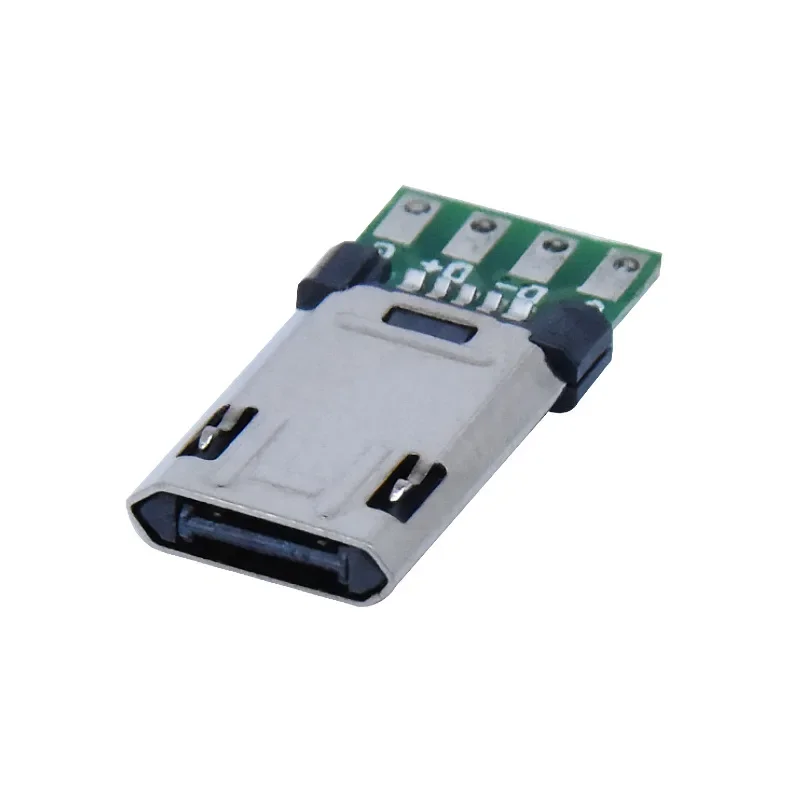 Prise Micro mâle avec plaque à souder PCB Double face, connecteur Usb 5P + connecteur USB type-c 4 broches, 5 pièces