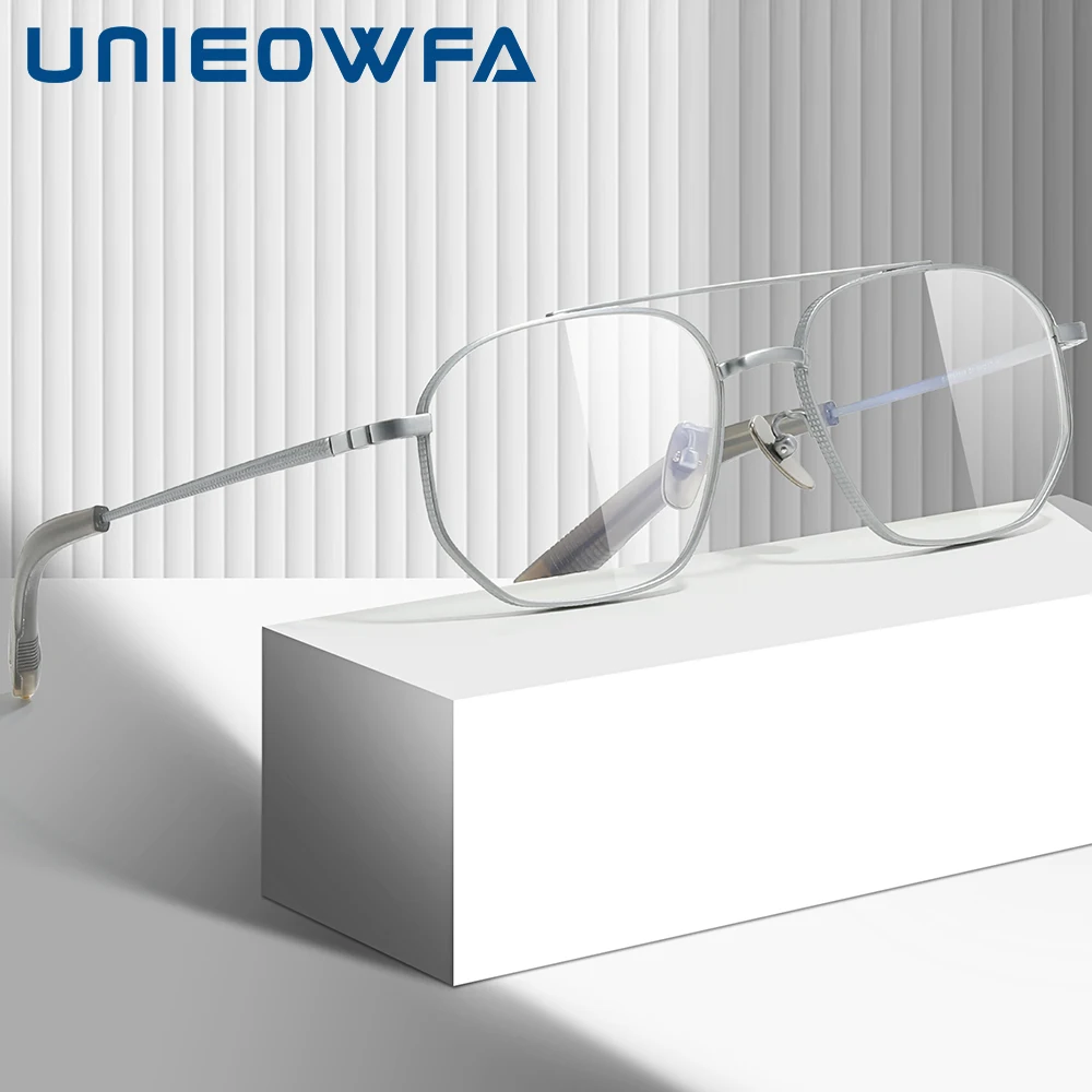 Multifocal Prescription Glasses Men Ultra Light Pure Titanium Progressive Eyeglasses Male High Myopia Optical Bifocal Spectacles