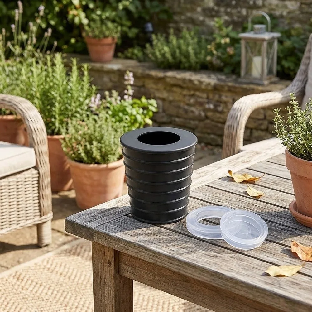 Rubber Cone Wedge Paired with Silicone Hole Ring for 2 to 2.5 Inch Table Umbrella Mounting Openings Patio Applications