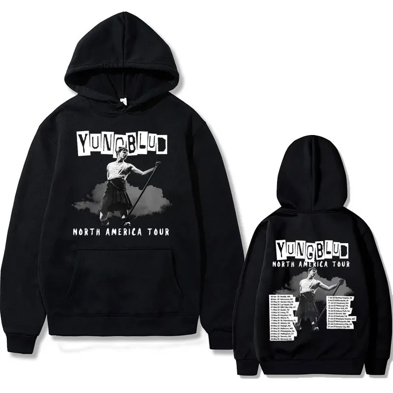 

Rock Singer Yungblud 2023 World Tour Graphic Hoodie Unisex Oversized Sweatshirt Male Vintage Clothing Men Fleece Cotton Clothes