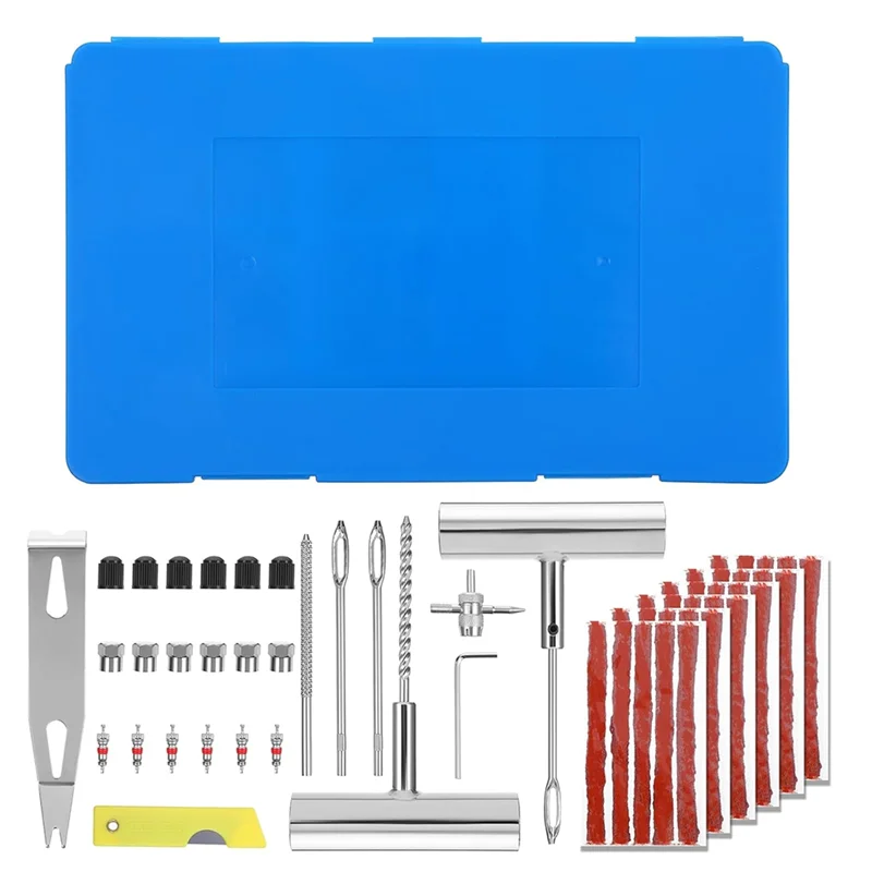 

58 PCS Universal Tire Repair Tools Tire Repair Kit, Easy To Use And Well Packaged For Emergency Situations Perfect