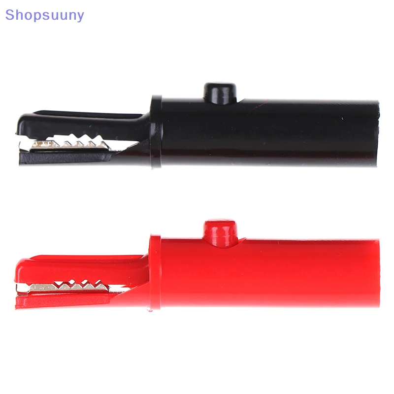 [SU]2Pcs Push Button Type Full Protective Alligator Clip For Professional Multimeter[SU]