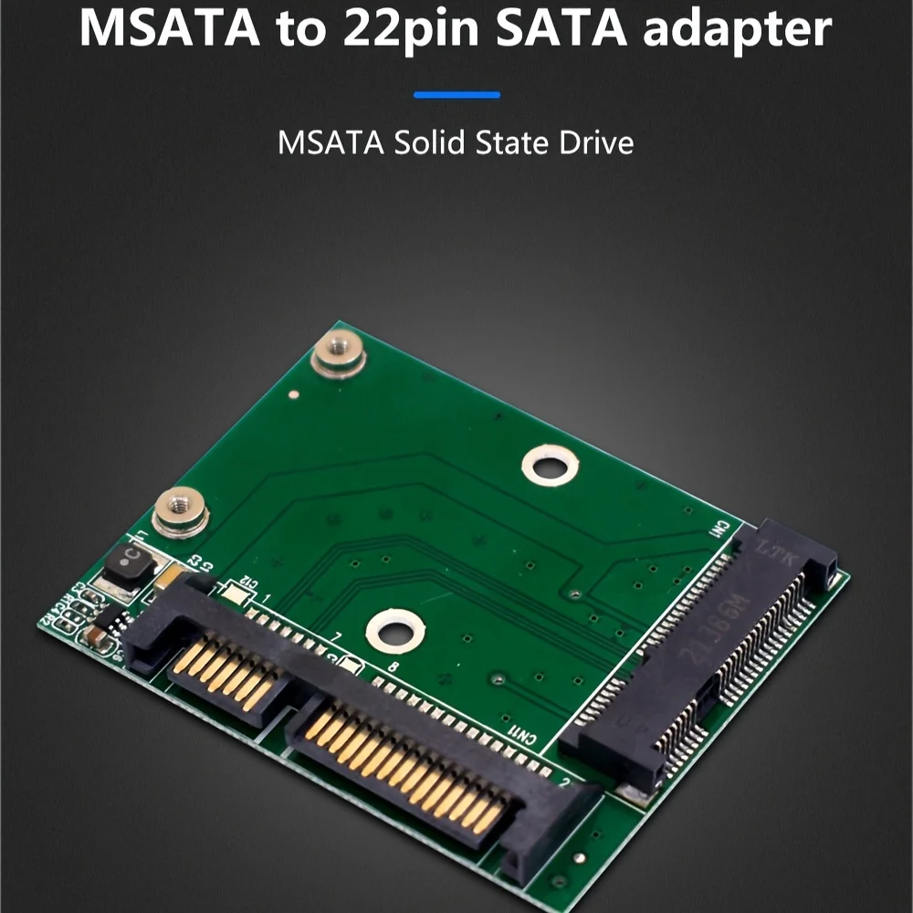 Плата переходника TISHRIC M.2 MSATA SSD на 2,5 SATA, плата модуля преобразователя M2 Mini PCI SSD для ПК, ноутбука до 6Gps, плата расширения