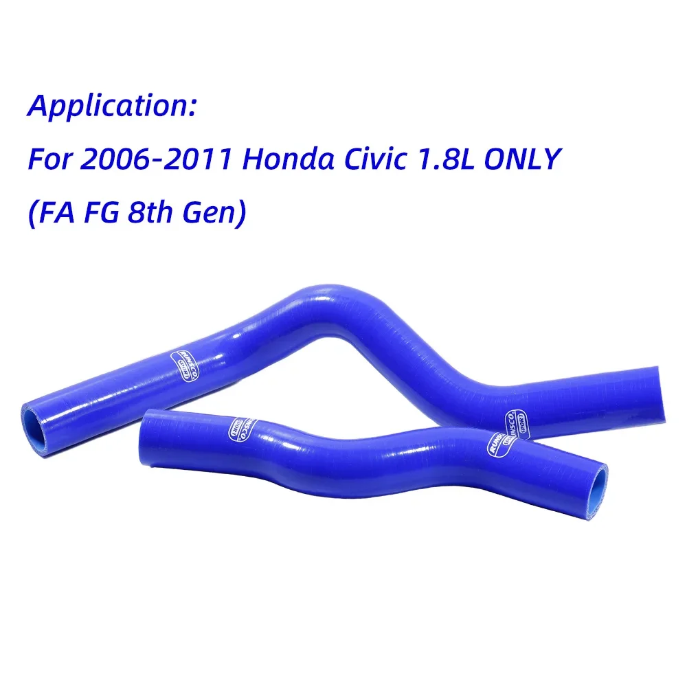 Silicone Coolant Radiator Hose Kit for Honda Civic 06-11 R18A1 R16 R18 Upper And Lower Pipe Durable Radiator Hose Set