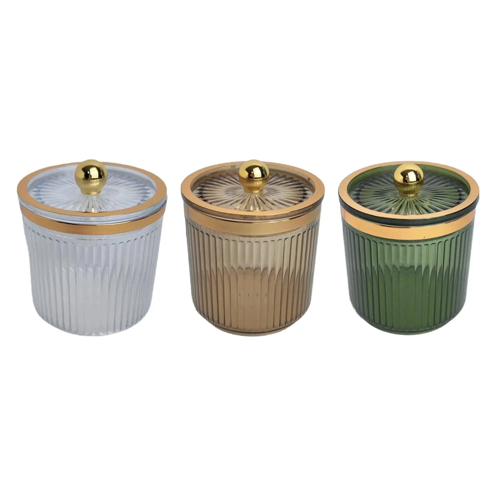 Makeup Cloth Swab Pad Holder Cloth Swab Storage Canister Transparent Qtip Dispenser for Bathroom Dresser