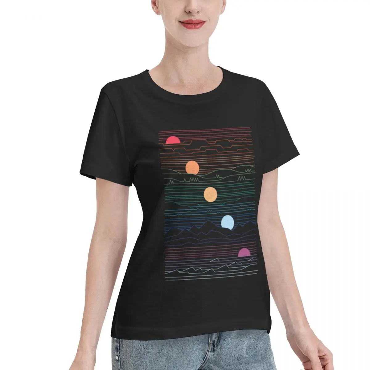 All Body Type Many Lands Under One Sun Oversized Women's T-shirt Inner Wear Breathable Cotton Tee