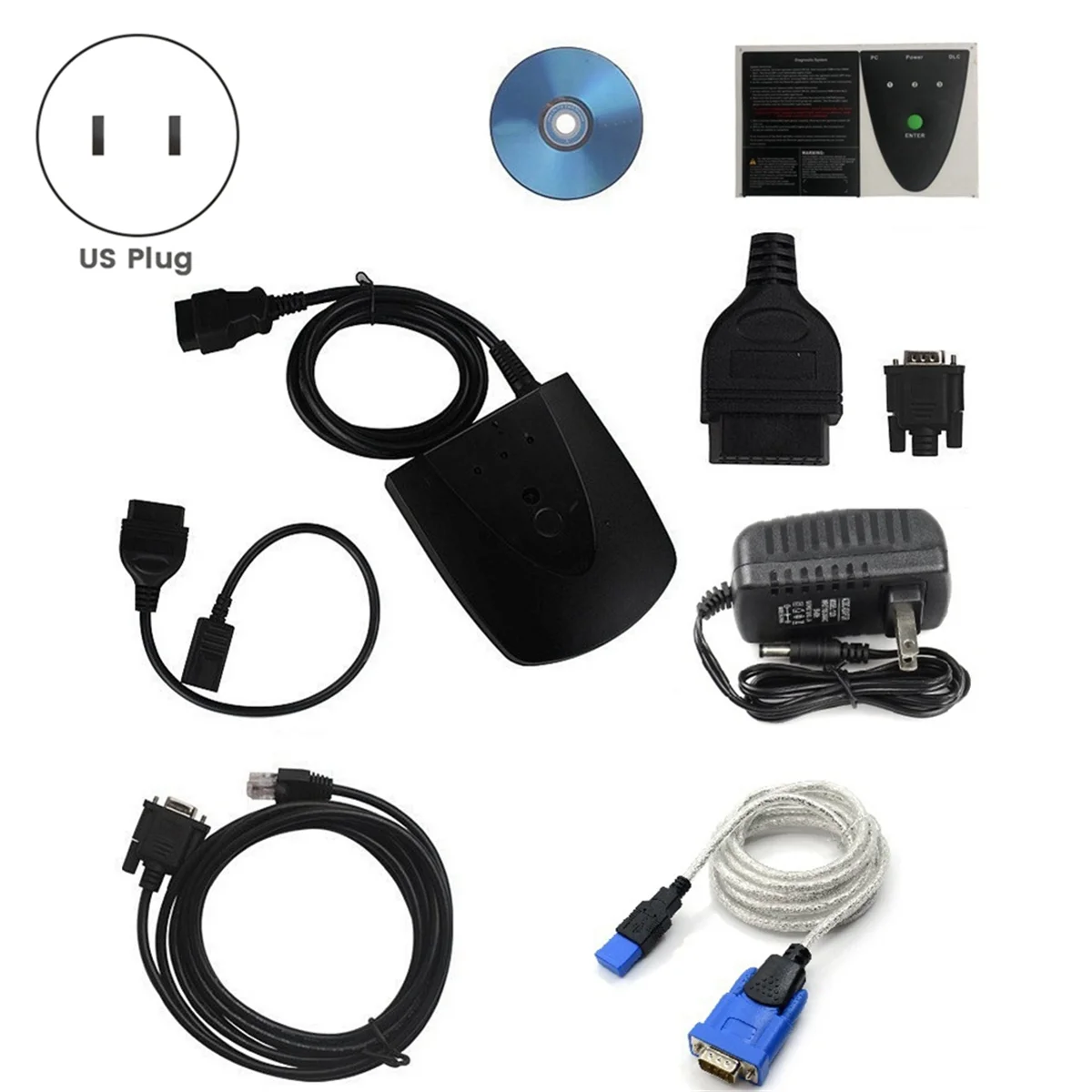 V3.104.24 HDS HIM Diagnostic Tool for Honda HDS Newest Version with Double Board USB1.1 to RS232 OBD2 Scanner US PlugJADD