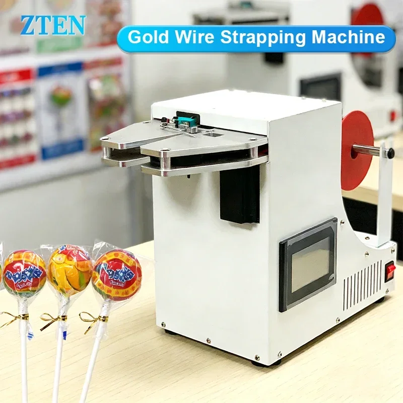 2-15mm Wire Tying Machine Automatic Vertical Gold Wire Binding Machine Fruit Food Lollipop Bread Bag Packaging Bundling Tying