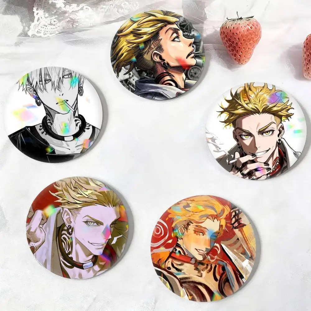 Anime G-Gachiakuta Blonde E-Enjin  25mm 32mm 44mm 58mm 75mm Brooches Badges Pins for Accessories Gift