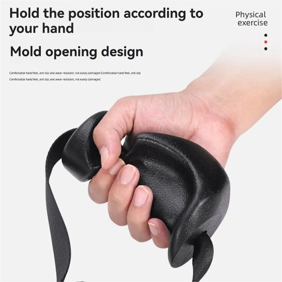ABYB 2 Pcs Ergonomic Exercise Handles, Resistance Band Handles Cable Machine Attachments for Gym Pulley Machine