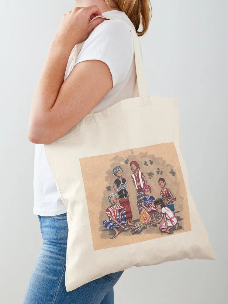 

Winter Morning in Karen village Tote Bag great bag sacs de shopping reusable grocery bags Canvas stote bag