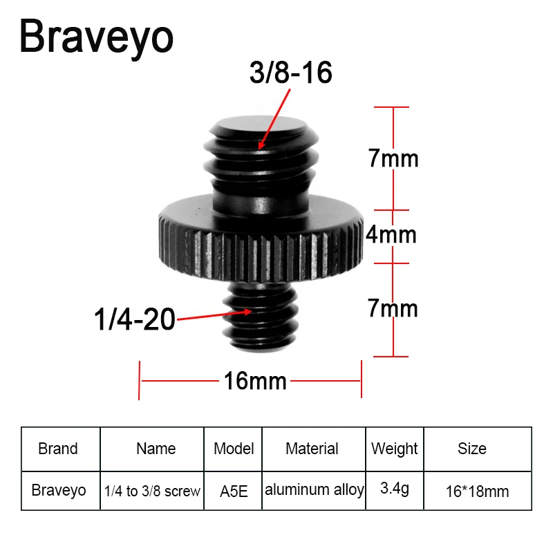 1/4 3/8-16 5/8-27 Photography Conversion Screw Magic Hand Motion Microphone Rocker Arm Bracket Hand Twisted Screw Accessories