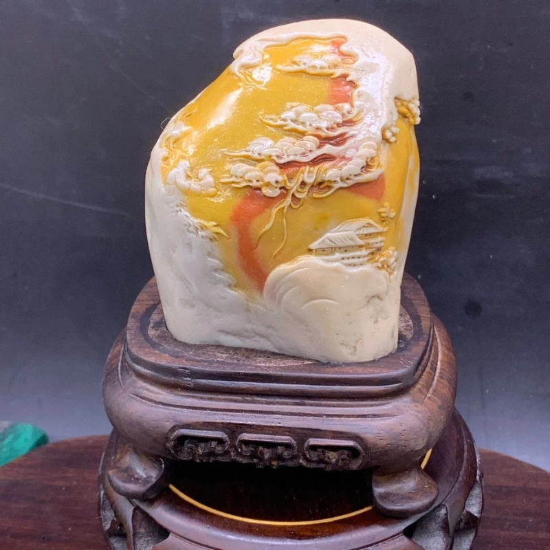 

Beef egg three-color frozen ornament, deep mountain elegant seat home collection ornament