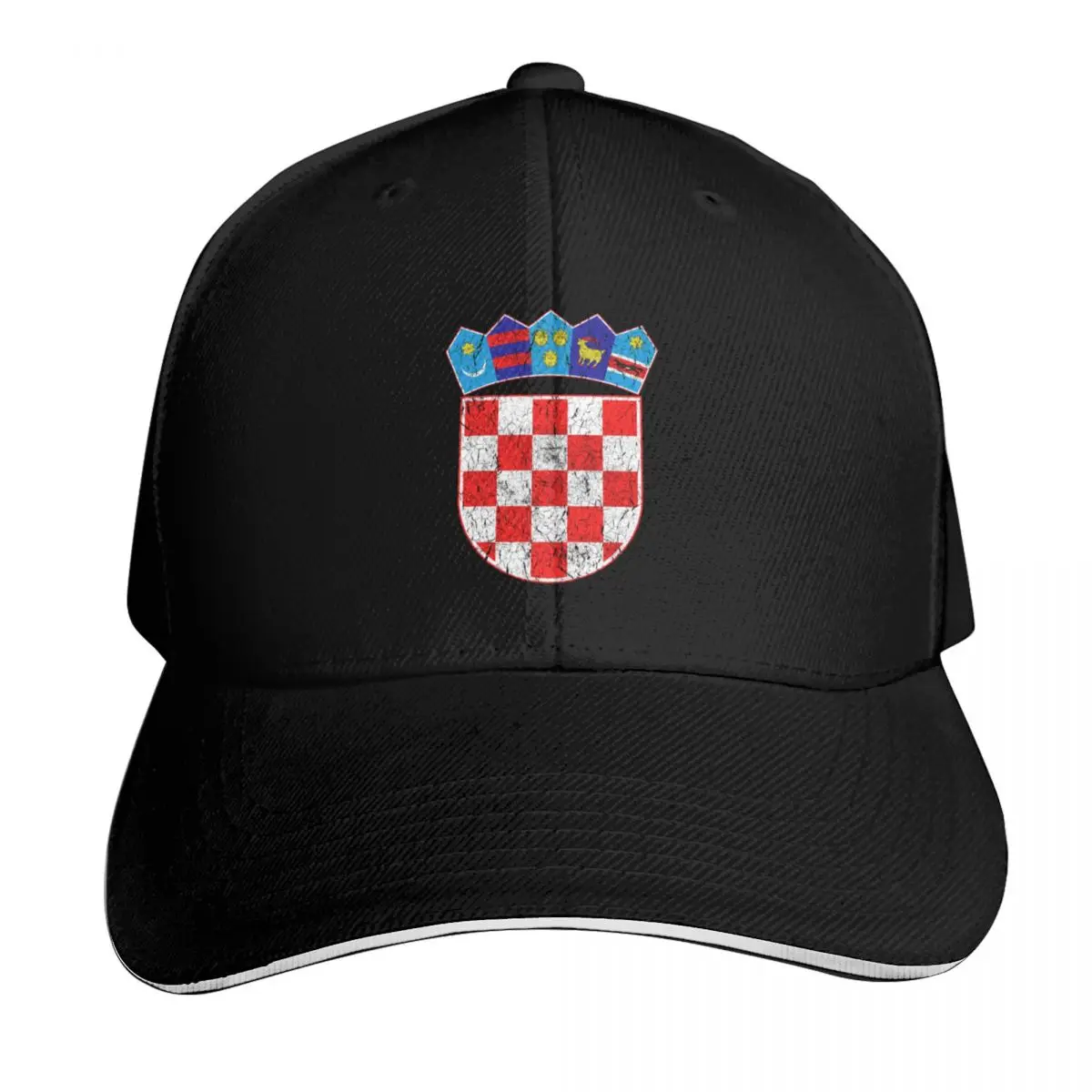 

Vintage Croatia Croatian Flag - Hrvatska Sahovnica Baseball Cap Hood luxury woman cap fun hats Elegant Women's Hats Men's