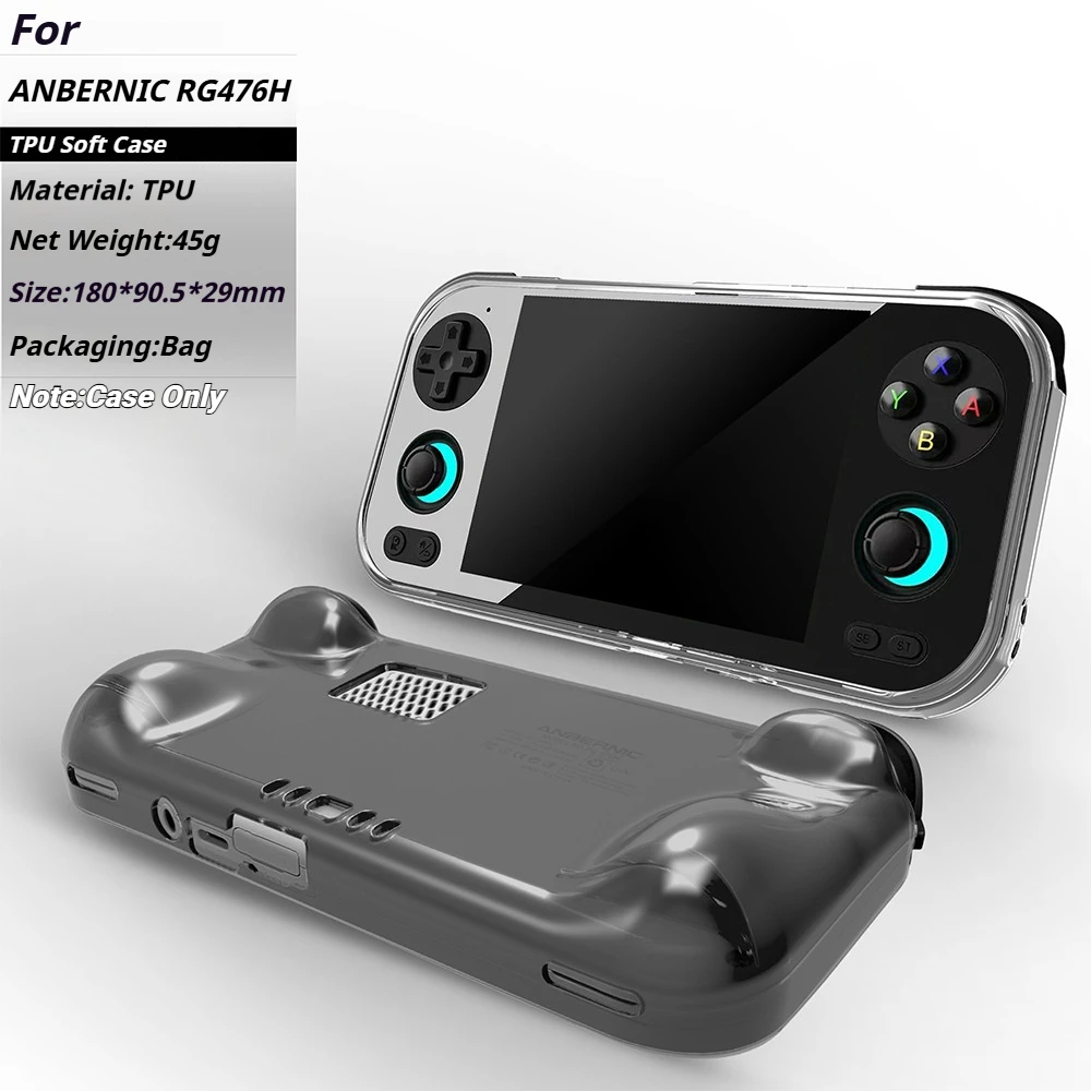 For Anbernic RG476H Anti-Drop TPU Case Wear-Resistant Waterproof Game Controller Protective Handle Cover Game Accessories