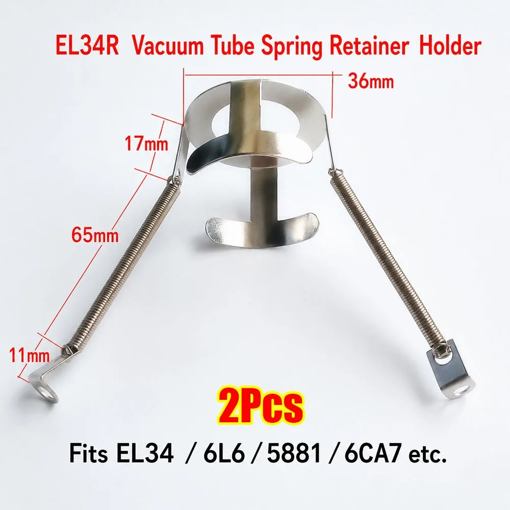 2Pcs Steel Vacuum Tube Retainer Holder Spring Structure Vintage Style Audio Amplifier Spring Holder Amplifier Retainer Holder