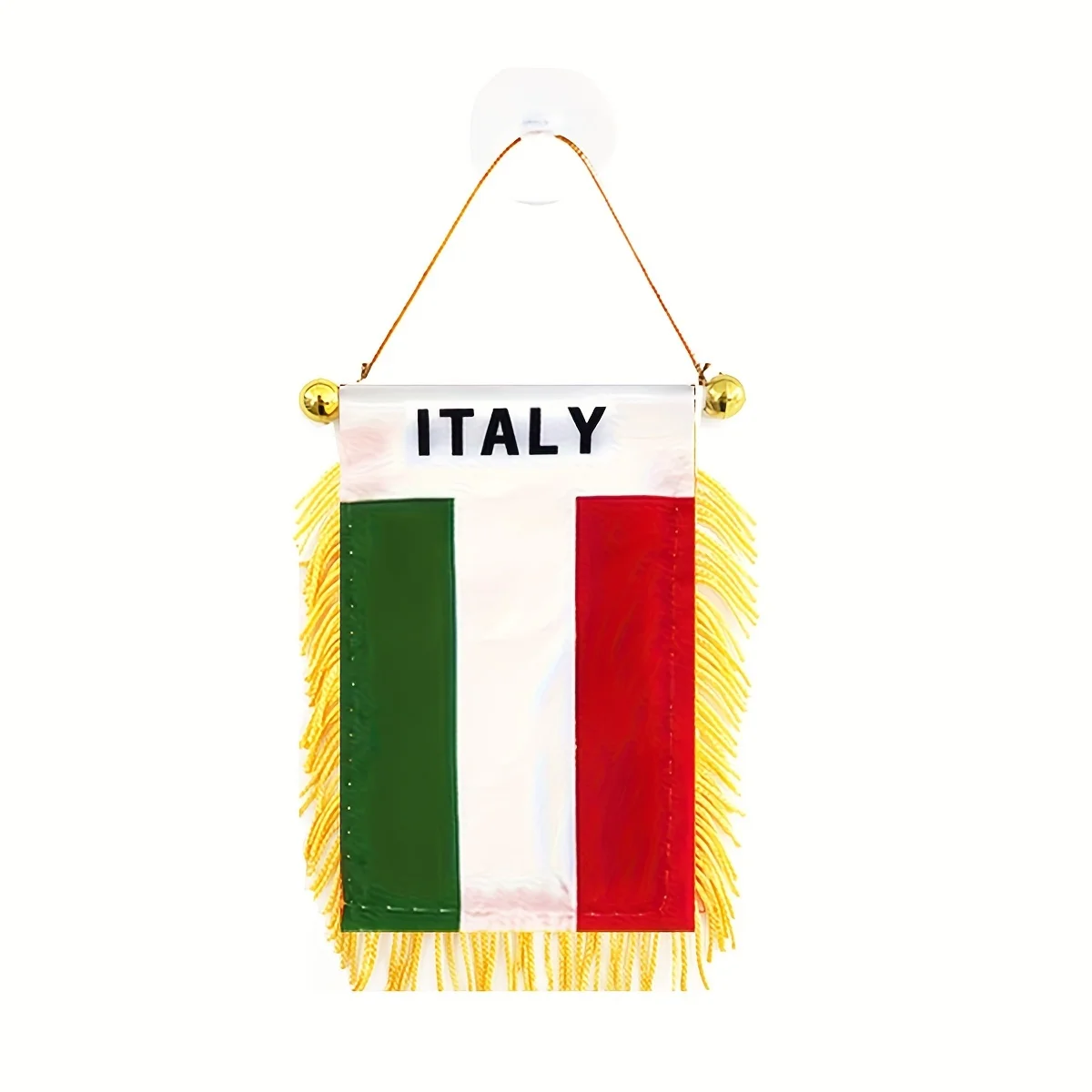 

1pc/2pcs Italy Window Hanging Flag, 8x12cm Double Side Mini Flag Banner for Car Rearview Mirror Decoration, with Suction Cup