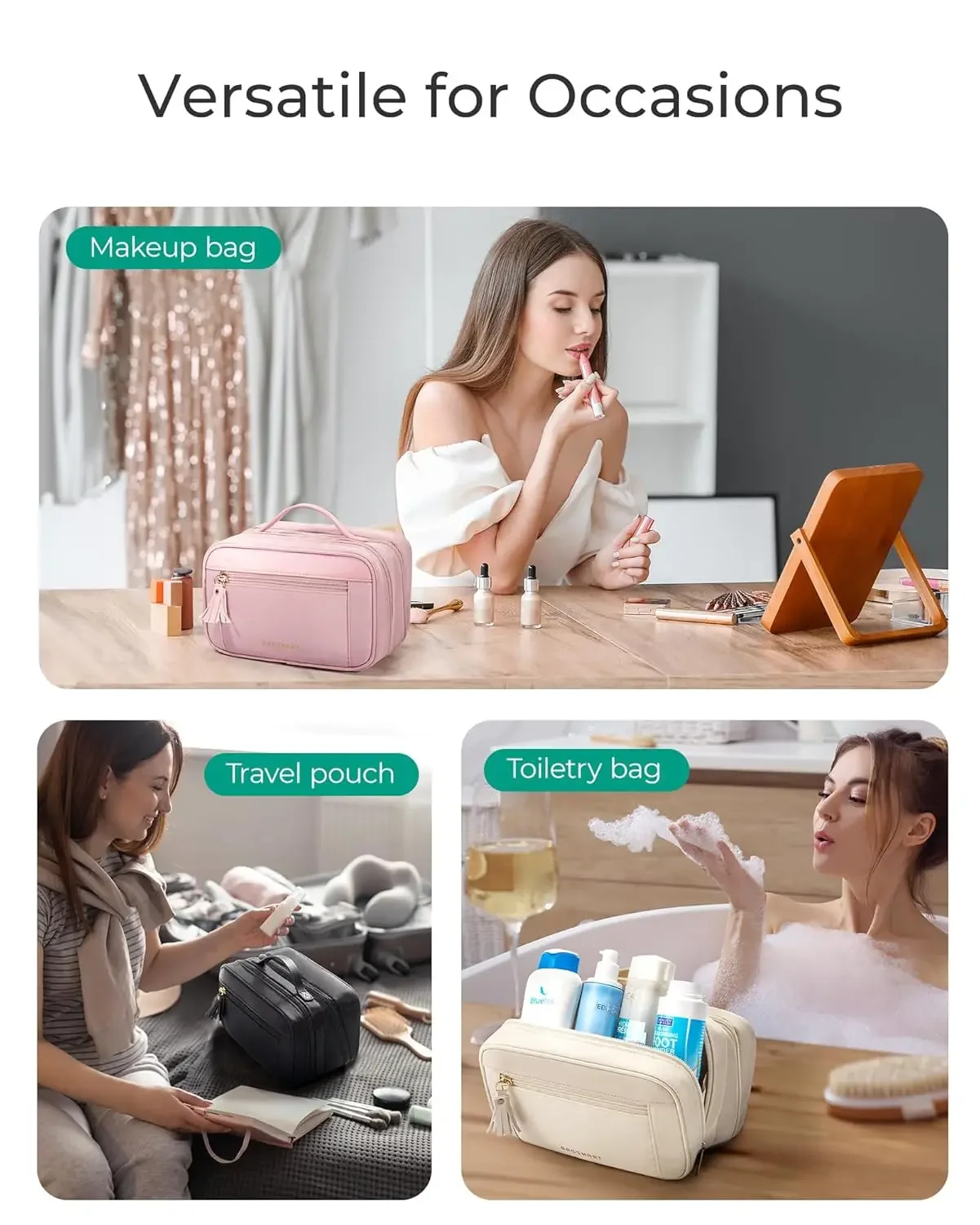 Kép 7: BAGSMART utazási Összeállítás Olvasottság Arcápoló szer Olvasottság számára Nők, wide-open Hordozható Csinál -ig Szervező számára Nők számára essentials Arcápoló szer toile