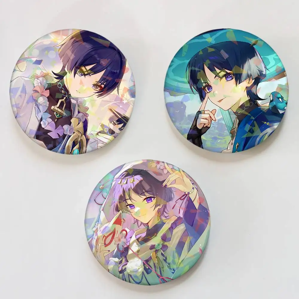 Popular Game Figure Wanderer Laser Button Pins Backpack Clothing Decor Brooch Fiction Badge Jewelry Gifts
