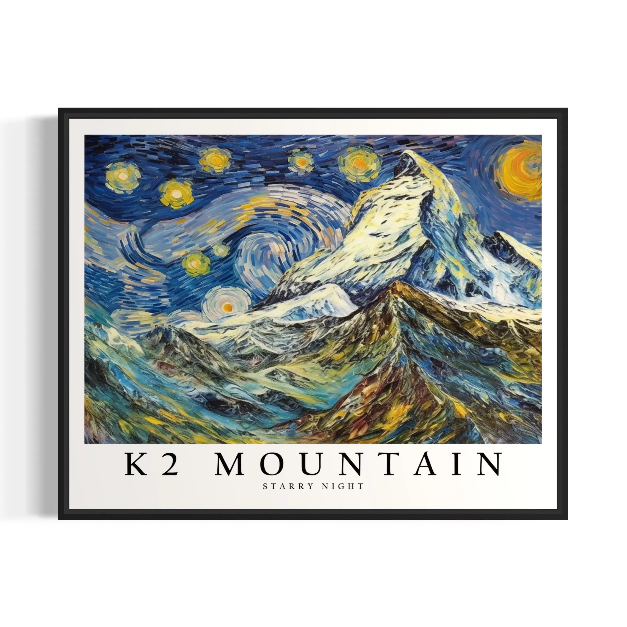 Mount Fuji Baker Kenya Kings Peak Van Gogh Starry Night Poster Print Wall Art Pictures Canvas Painting Living Room Home Decor