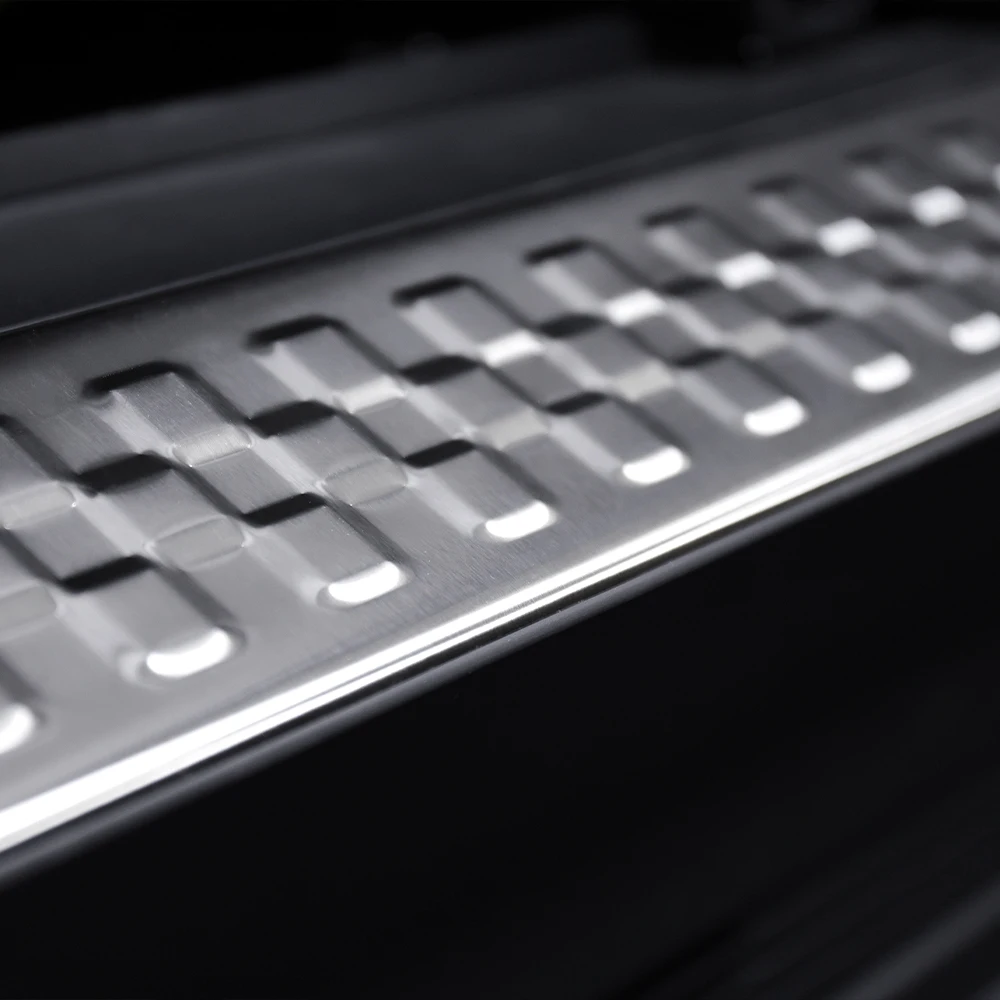 For Kia PV5 2025-2026 LHD/RHD Stainless Steel 5-Seat Rear Foot Pedal Anti-Kick Guard Cover Protector Interior Decor Accessories